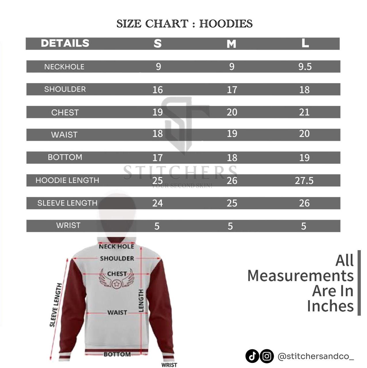 Burgundy Premium Quality Stitchers Logo Hoodie For Unisex Winter Outfit